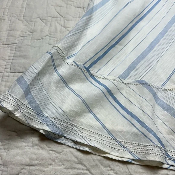 Coastal Linen Blend Stripe Skirt | A-Line Panel Flare · Banana Republic - Picture 4 of 11